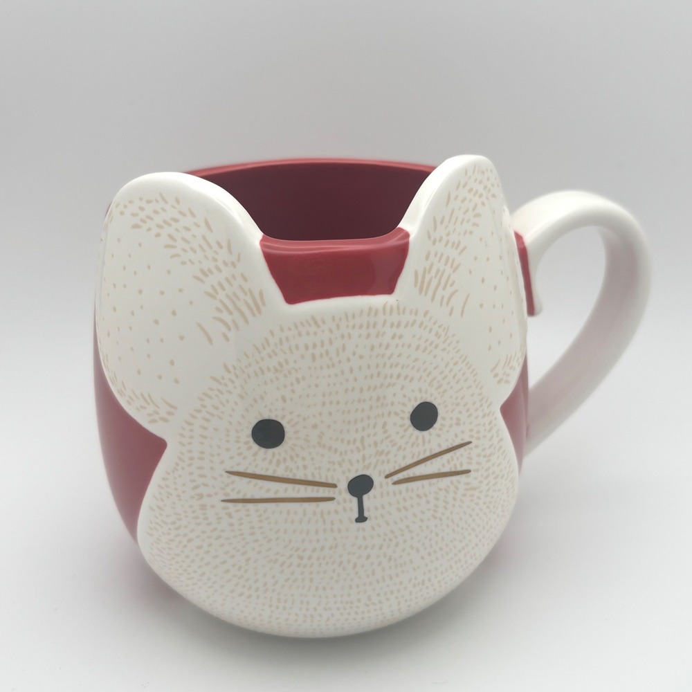 Starbucks Mouse Face Red Ceramic Coffee Mug 14oz 3D Ears New 2020 Collection
